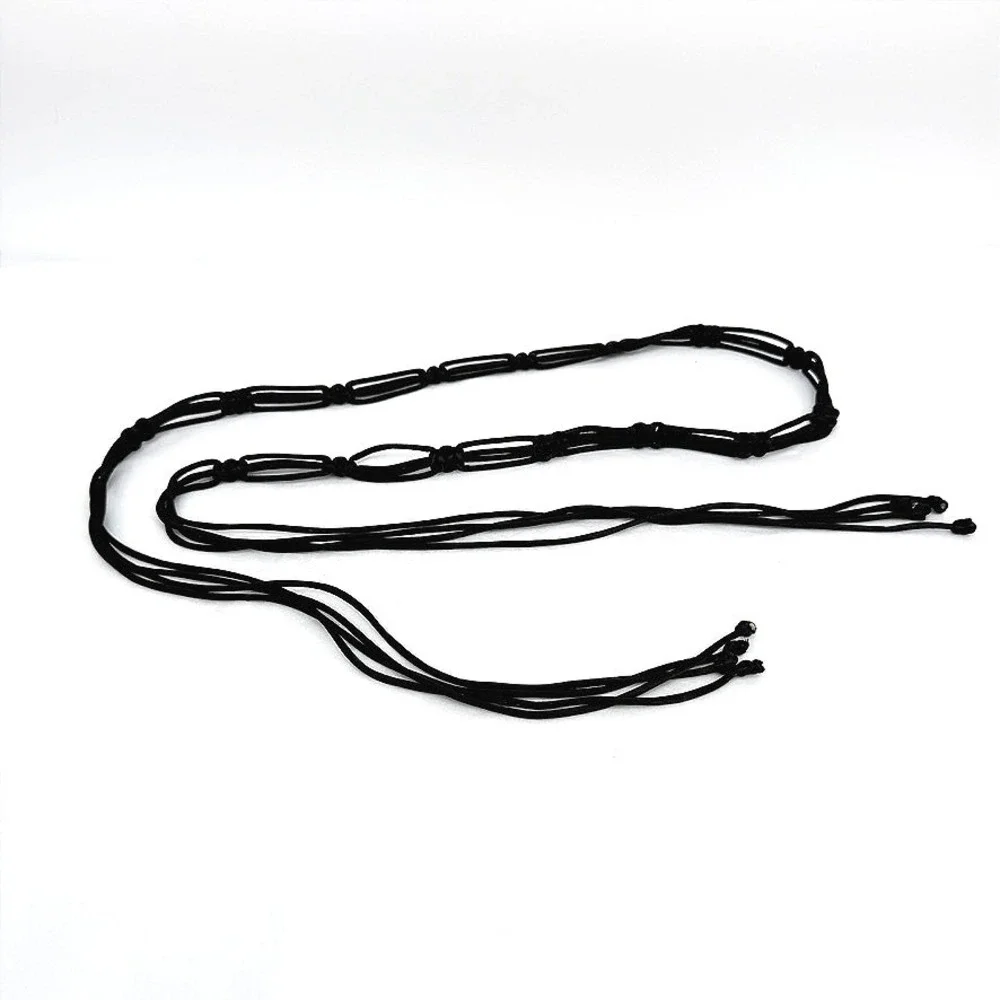 Macrame Knotted Rope String Tassel Wrap Belt Satin‎ Cord Boho Hippie Festival OS